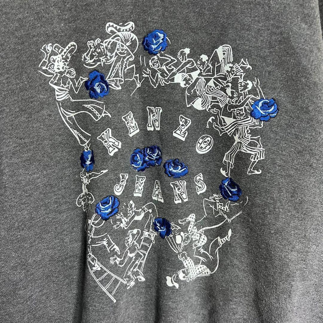 90's ケンゾーKENZO 葛飾北斎タグスウェット太アーム花 刺繍 トレーナー