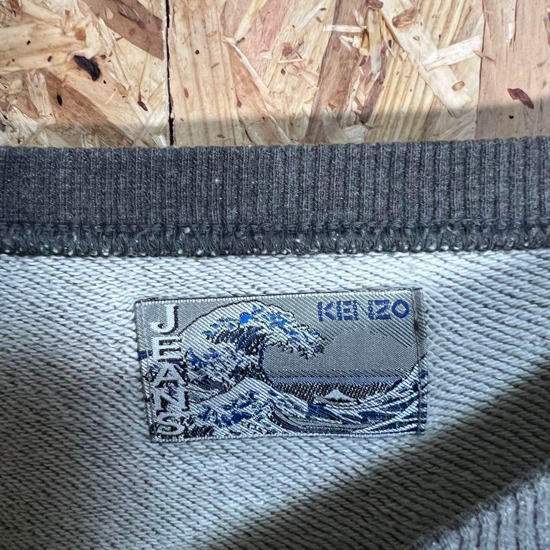 90's ケンゾーKENZO 葛飾北斎タグスウェット太アーム花 刺繍 トレーナー