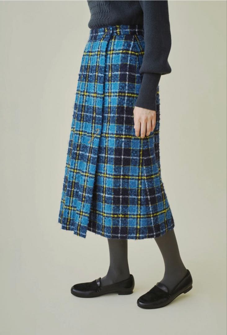 2021-22aw ミナペルホネン tartan 巻きスカート