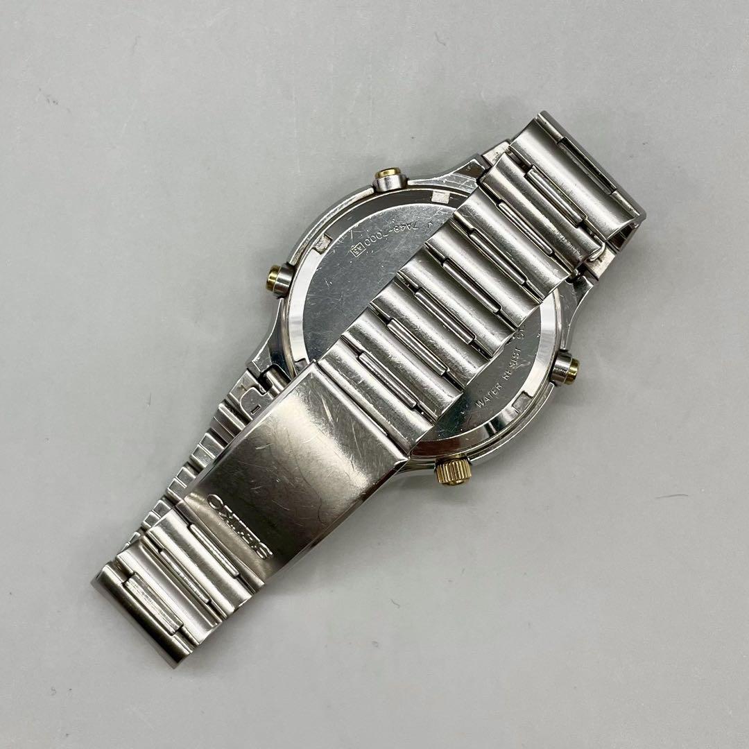 稼働品✨️SEIKO 腕時計 手巻き クロノグラフ ムーンフェイズ