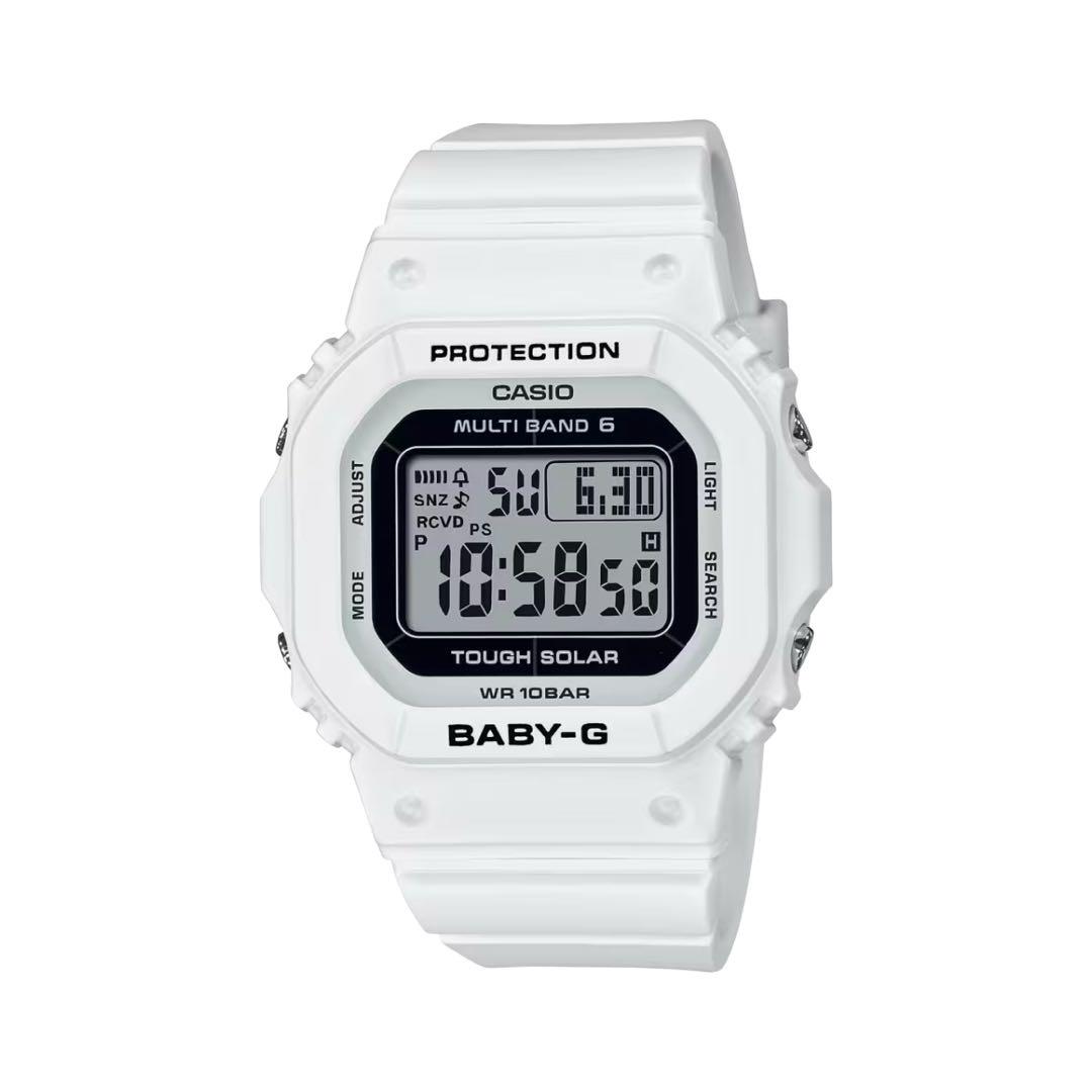 BABY-G ホワイト レディース 腕時計 電波ソーラー デジタル カシオ