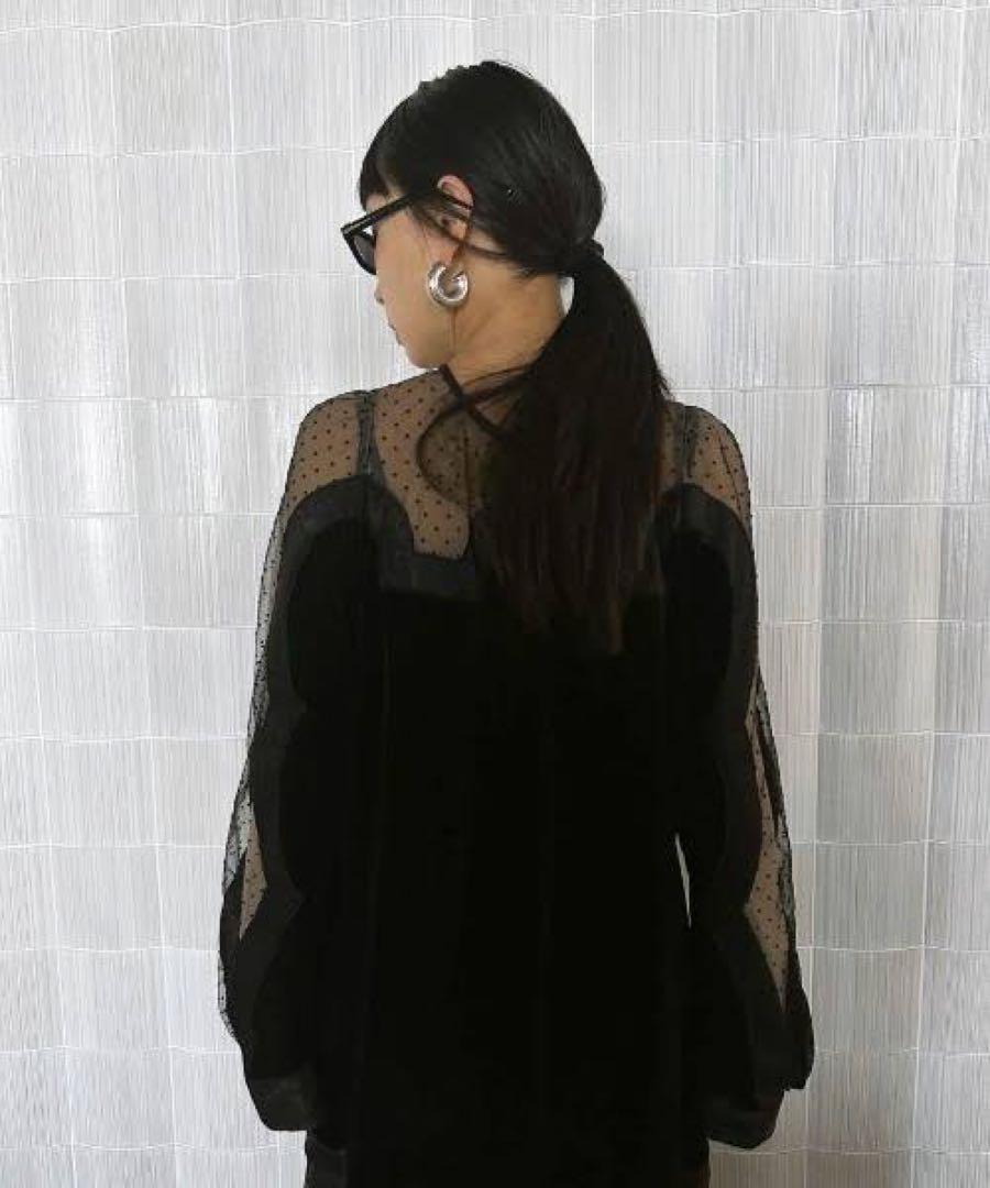 AMERI WAVE SWITCH SHEER DRESS