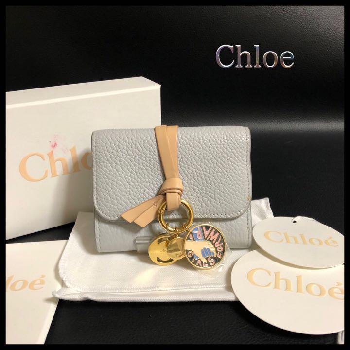 極美品】【限定品】Chloe クロエアルファベットチャーム三つ折り財布 ...