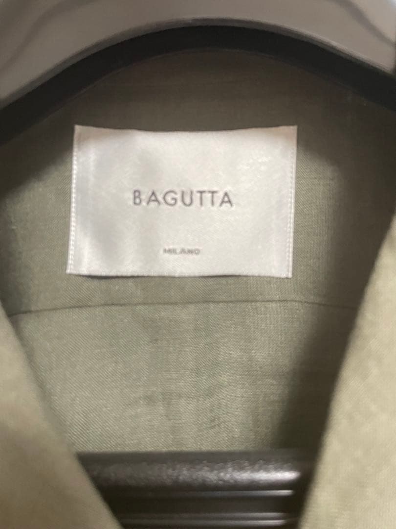 BAGUTTA バグッタ オープンカラーシャツ リネン SLP GM