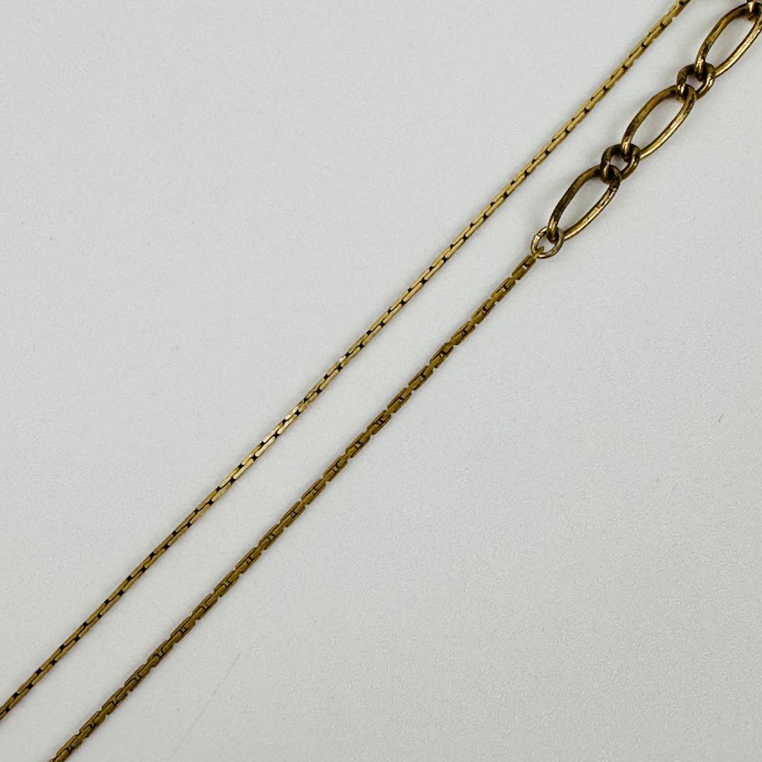 美品　イヴサンローラン　ゴールドクリスタルノットデザインネックレス　アクセサリー