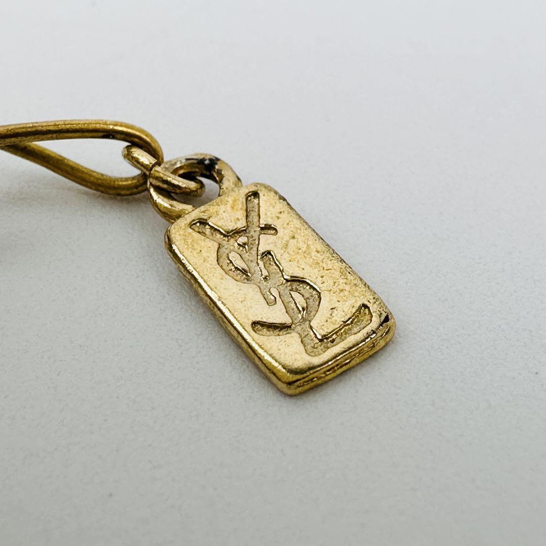 美品　イヴサンローラン　ゴールドクリスタルノットデザインネックレス　アクセサリー