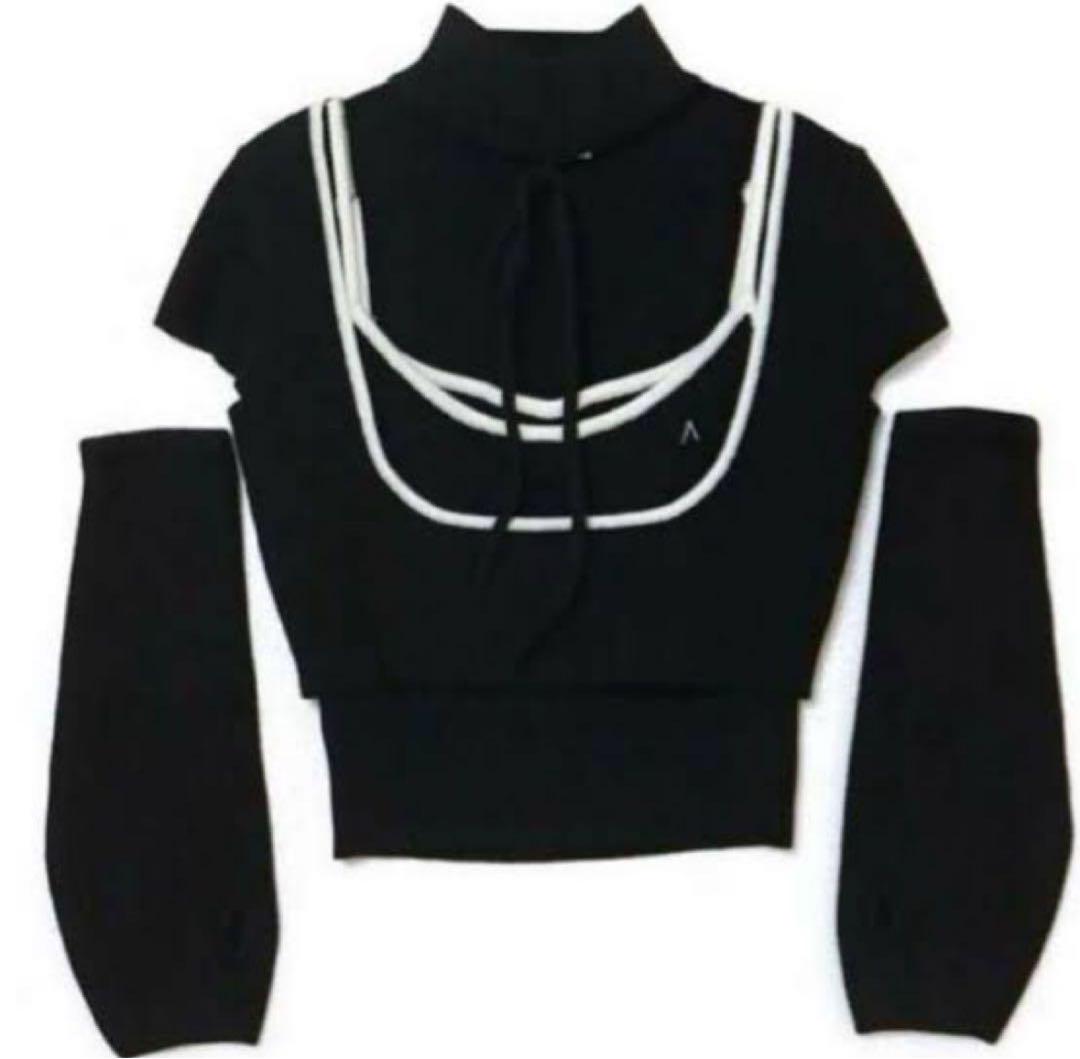 andmary Kitty knit set ブラック