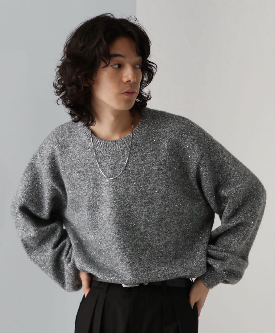 HARE ラメ×スパンコールニット GREEN