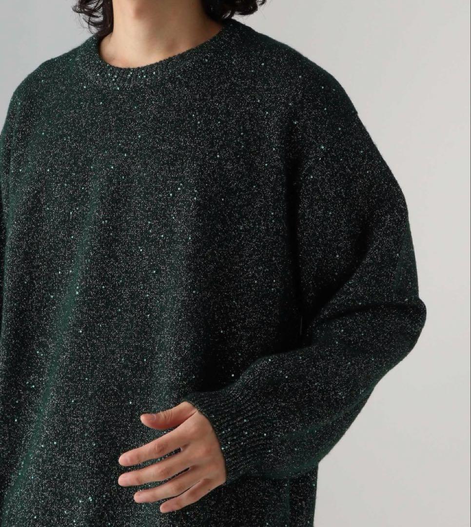 HARE ラメ×スパンコールニット GREEN
