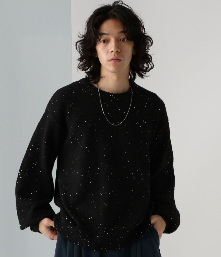 HARE ラメ×スパンコールニット GREEN