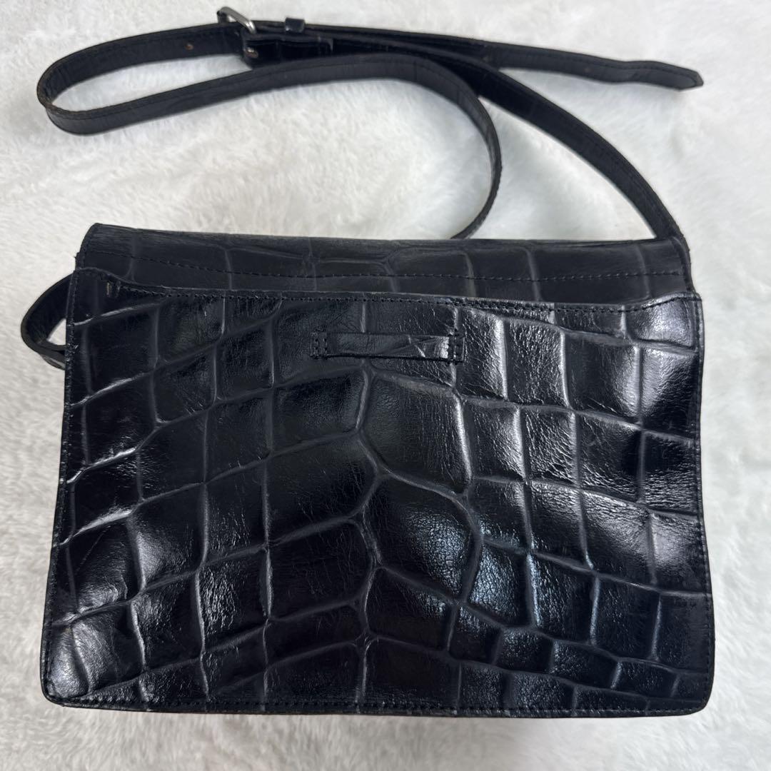 Jean Paul Gaultier クロコ 型押し レザー ショルダーバッグ