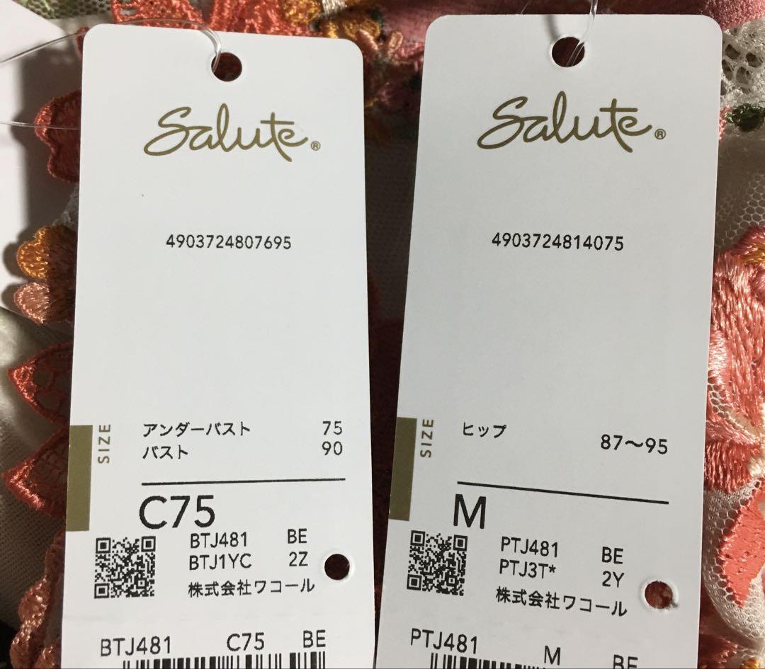 新品　ワコール　サルート 81G ブラジャー C75 ソングM