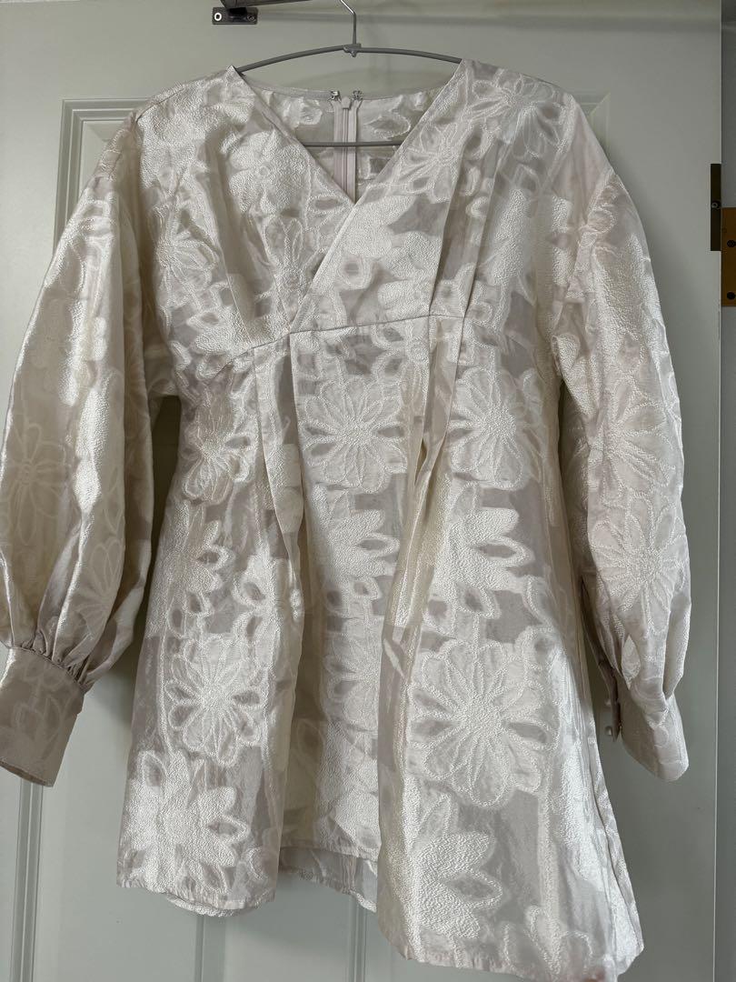 acka jacquard mini dress