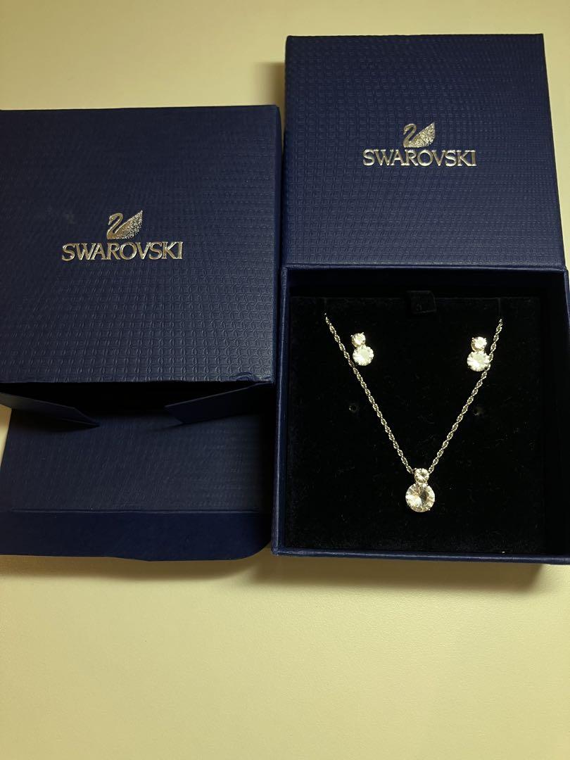 Swarovski ネックレスとイヤリングセット SWAROVSKI - スワロフスキー ネックレス ピアス セット 値下げの