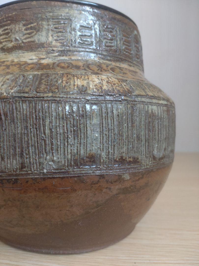 【伝世品 江戸時代1772年〜1840年】平沢九朗 水指 三島耳付 二代九朗識箱 伝世品 江戸時代1772年〜1840年】平沢九朗 水指 三島