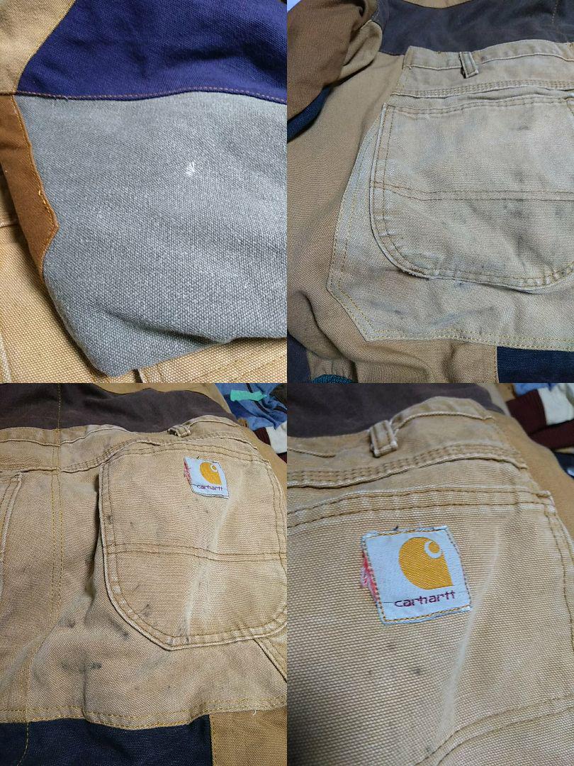 carhartt】カーハート希少リメイクJKTつぎはぎXLマルチカラー