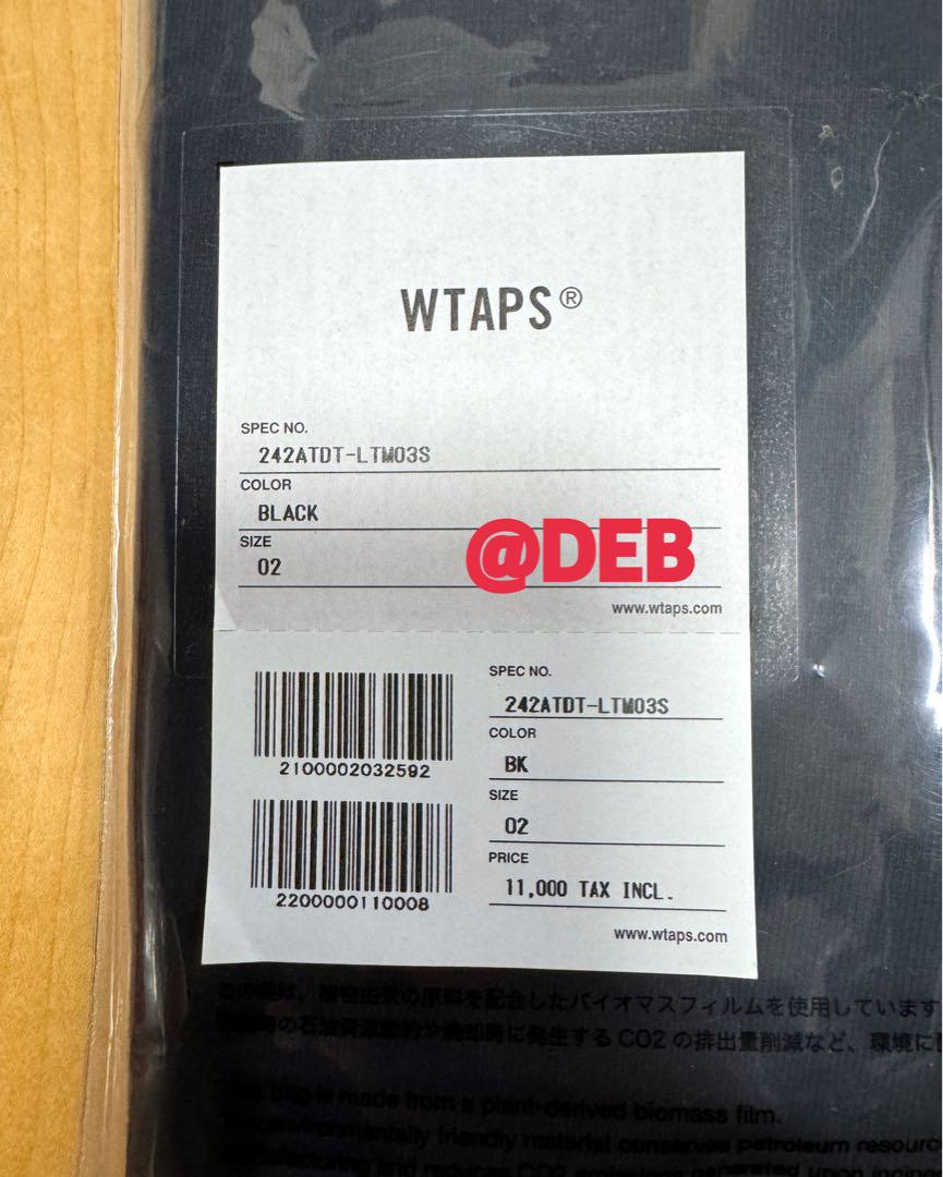 WTAPS 2024FW TNNL LS TEE BLACK Mサイズ