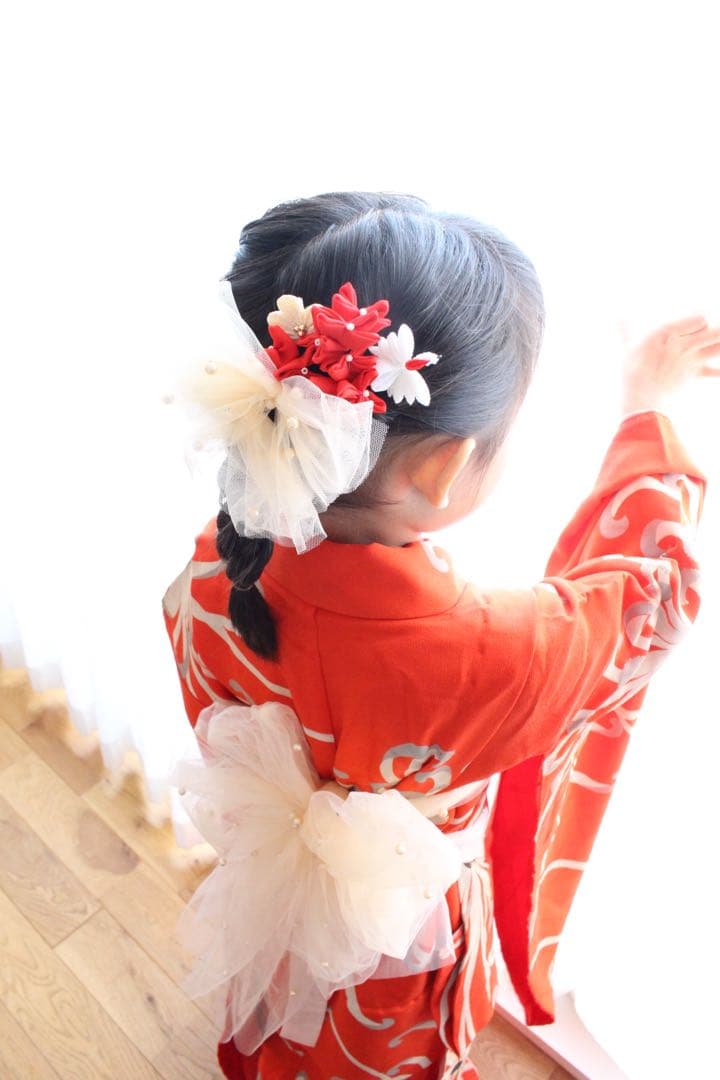 290. 髪飾り 鶴 花 着物 子供 七五三 - メルカリ