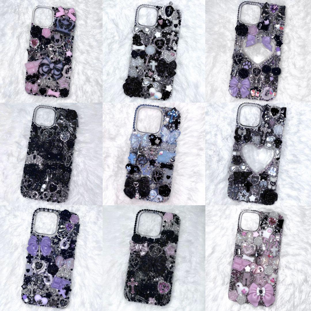 iPhoneデコケースデコ電量産型地雷サブカルパンクy2k天使界隈埋めつくし