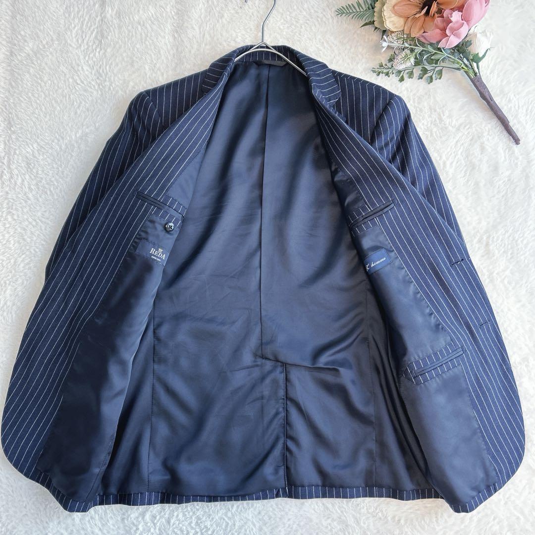 爆売り！ 美品】Lini A4ネイビー ビジネススーツ ミツミネ HOMME L スーツ