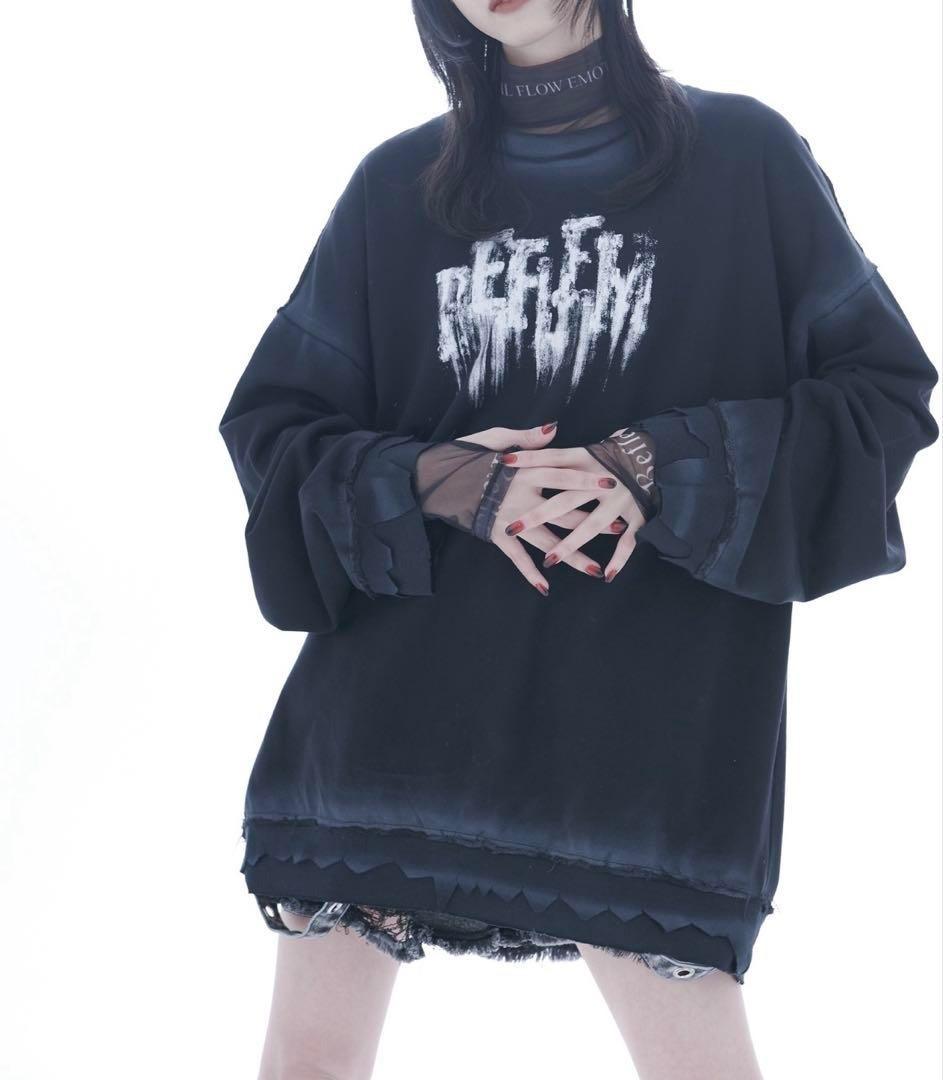 REFLEM(レフレム)吹き付けペイントスウェットトレーナー