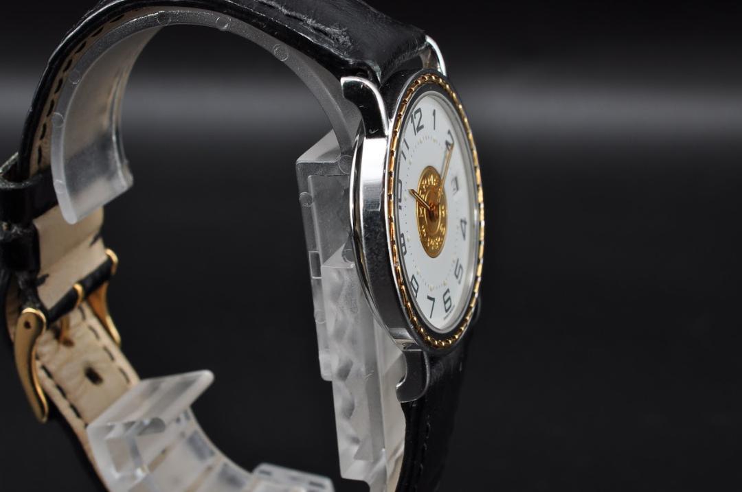 Hermes エルメス セリエ クォーツ K18 コンビ 腕時計 電池交換済み