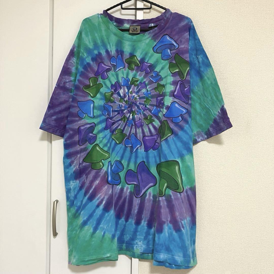LIQUIDBLUE リキッドブルー タイダイ キノコ カラフル Tシャツ XL
