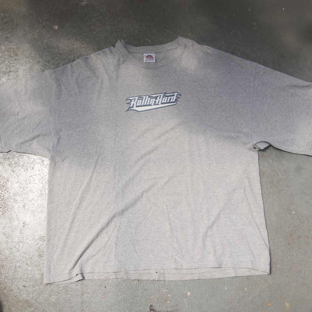 00s USA製　Rolling Hard ロゴ ビッグTシャツ グレー