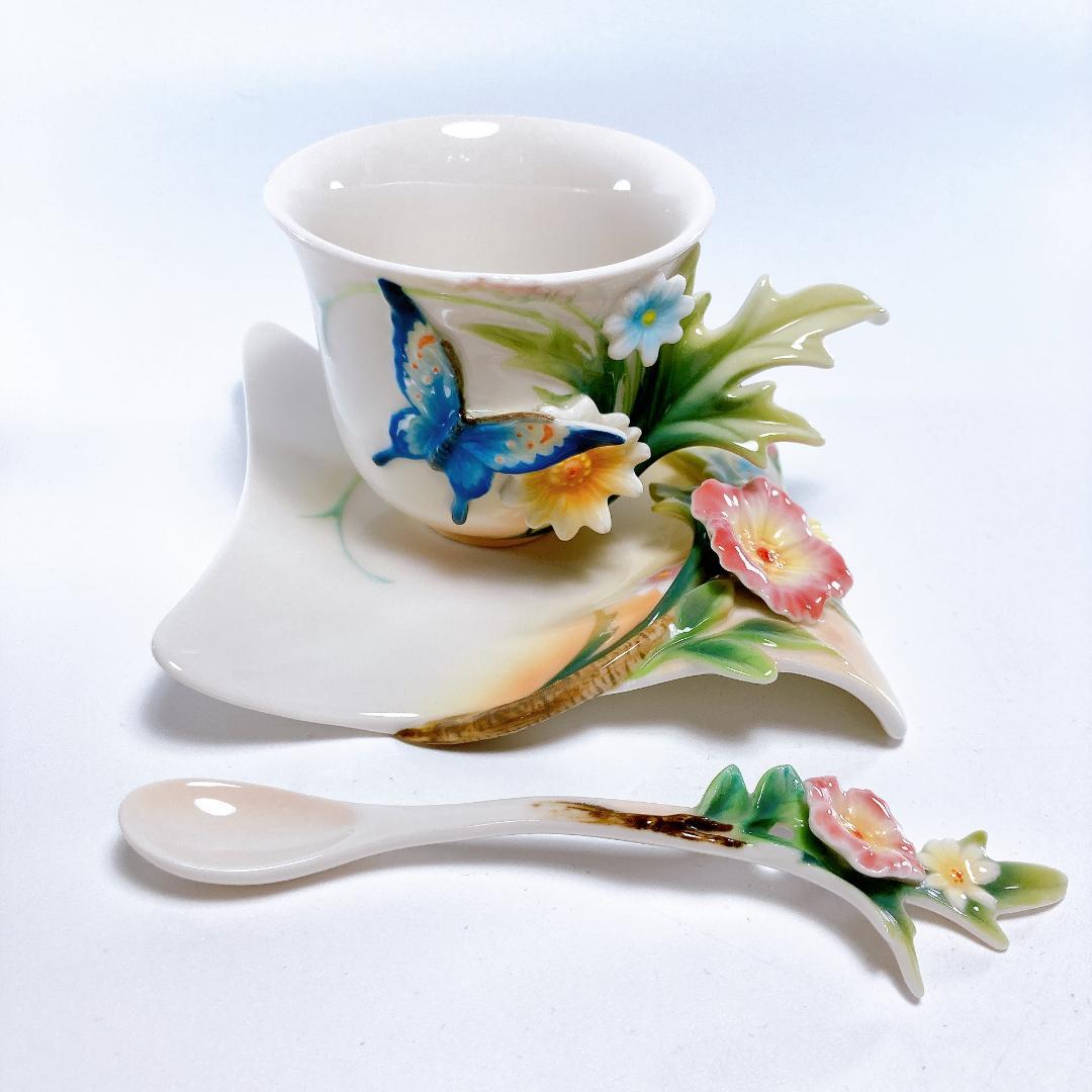 フランツ バタフライ カップ&ソーサー スプーン 3126 frantz