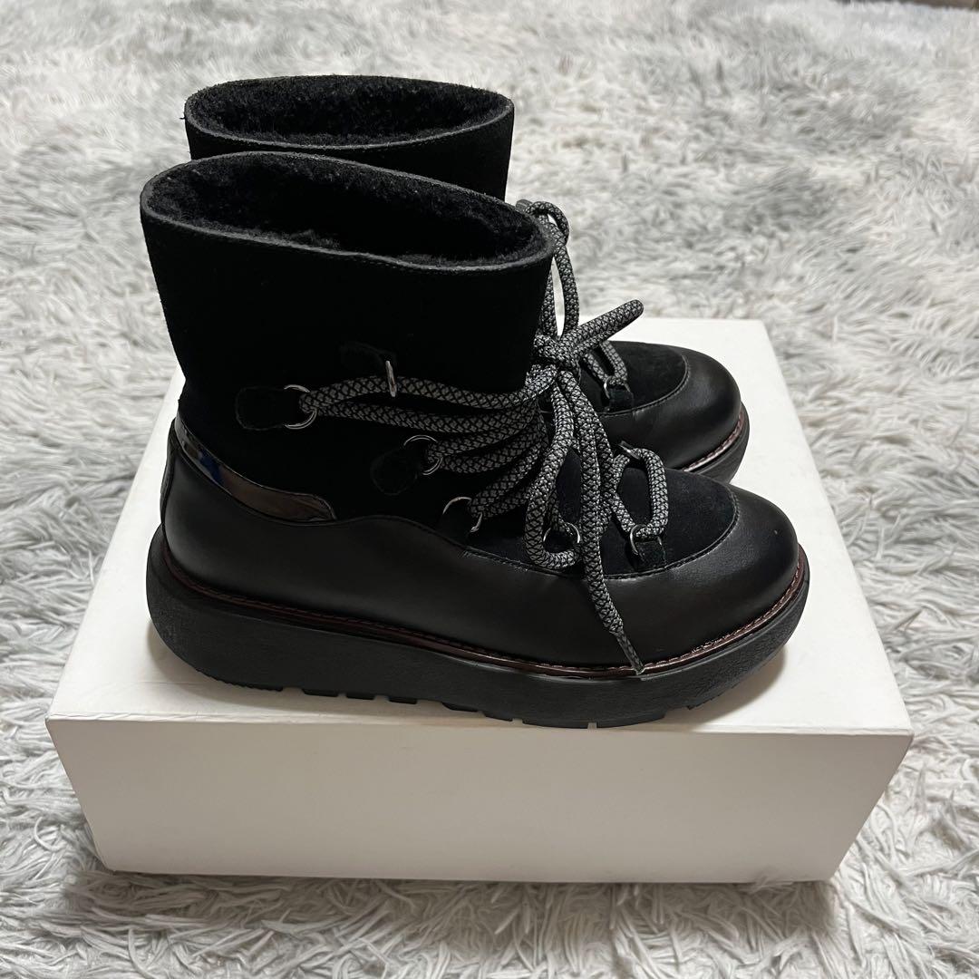 【美品】fitflop スエードレザーブーツBLACK〈定価26,723円〉