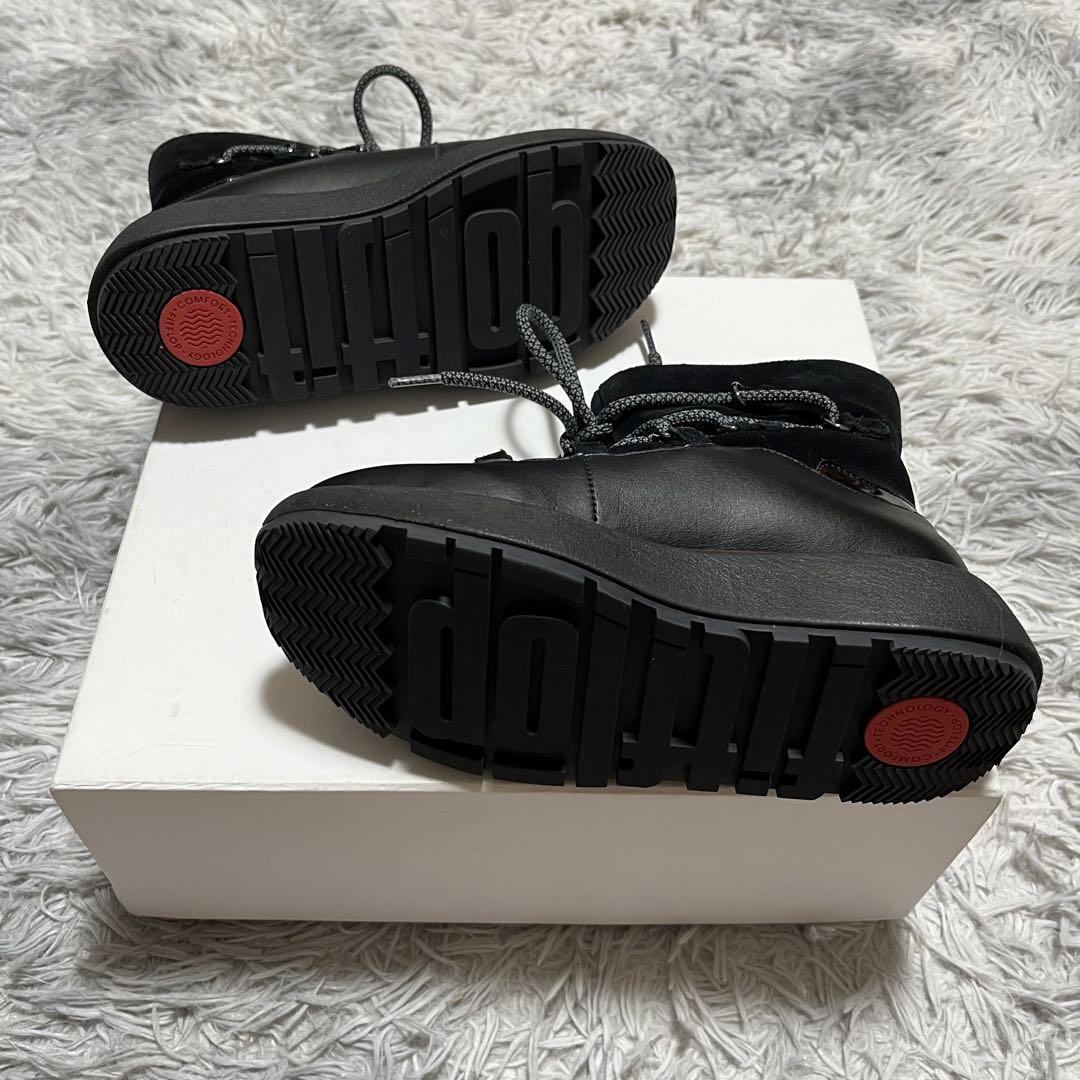 【美品】fitflop スエードレザーブーツBLACK〈定価26,723円〉