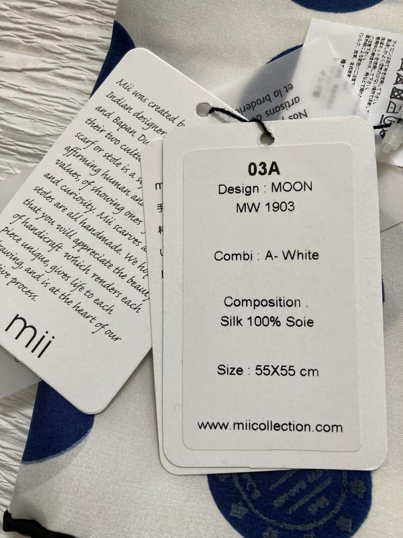 新品未使用】mii collection シルクスカーフ 朔望月