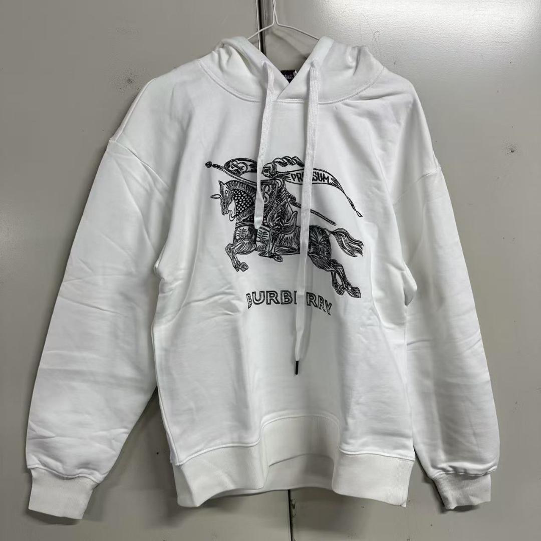 BURBERRY メッシュパーカー ホワイト 新品同様 BURBERRY ホワイト パーカー ロゴプリント - メルカリ