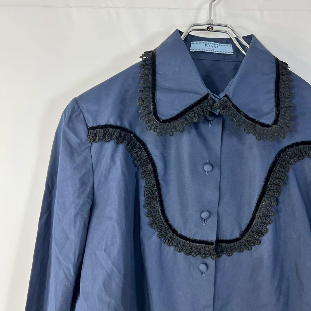【税込?送料無料】 PRADA 22ss フリルシャツ - メルカリ トップス