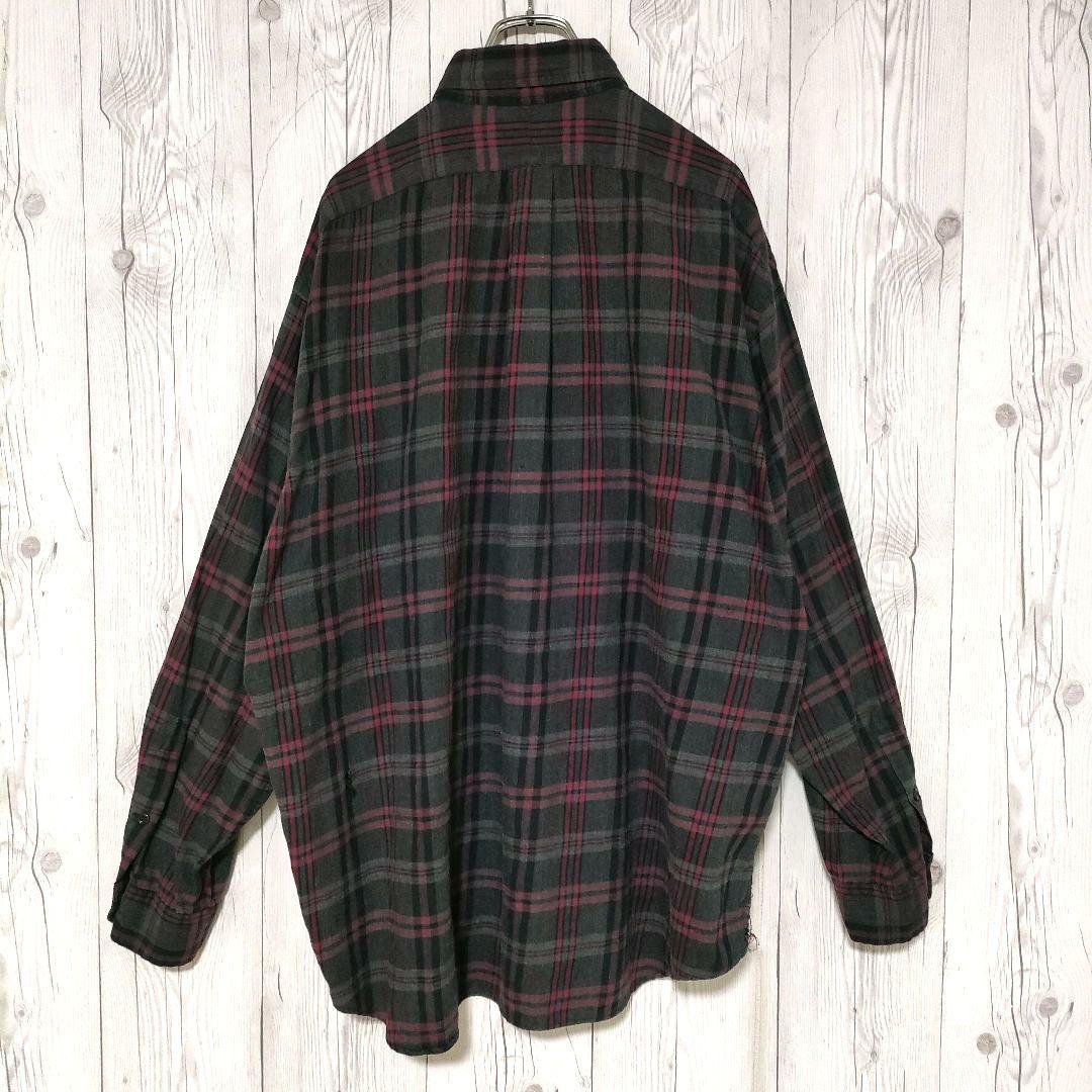 ラルフローレン BDシャツ BLAKE 長袖 ポケット付 刺繍 ダメージ XL