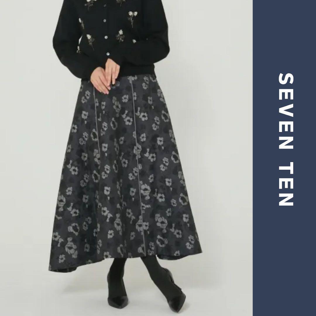 美品✨ SEVENTEN パイピングジャガードスカート - メルカリ