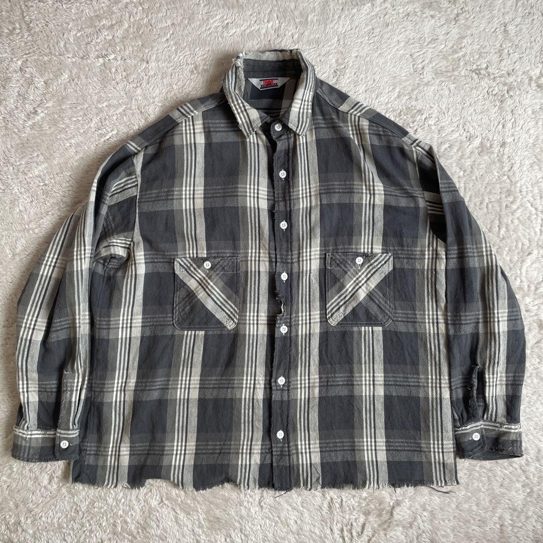 セントマイケル チェックシャツ セントマイケル SAINT Mxxxxxx Flannel Shirt （Red / Gray