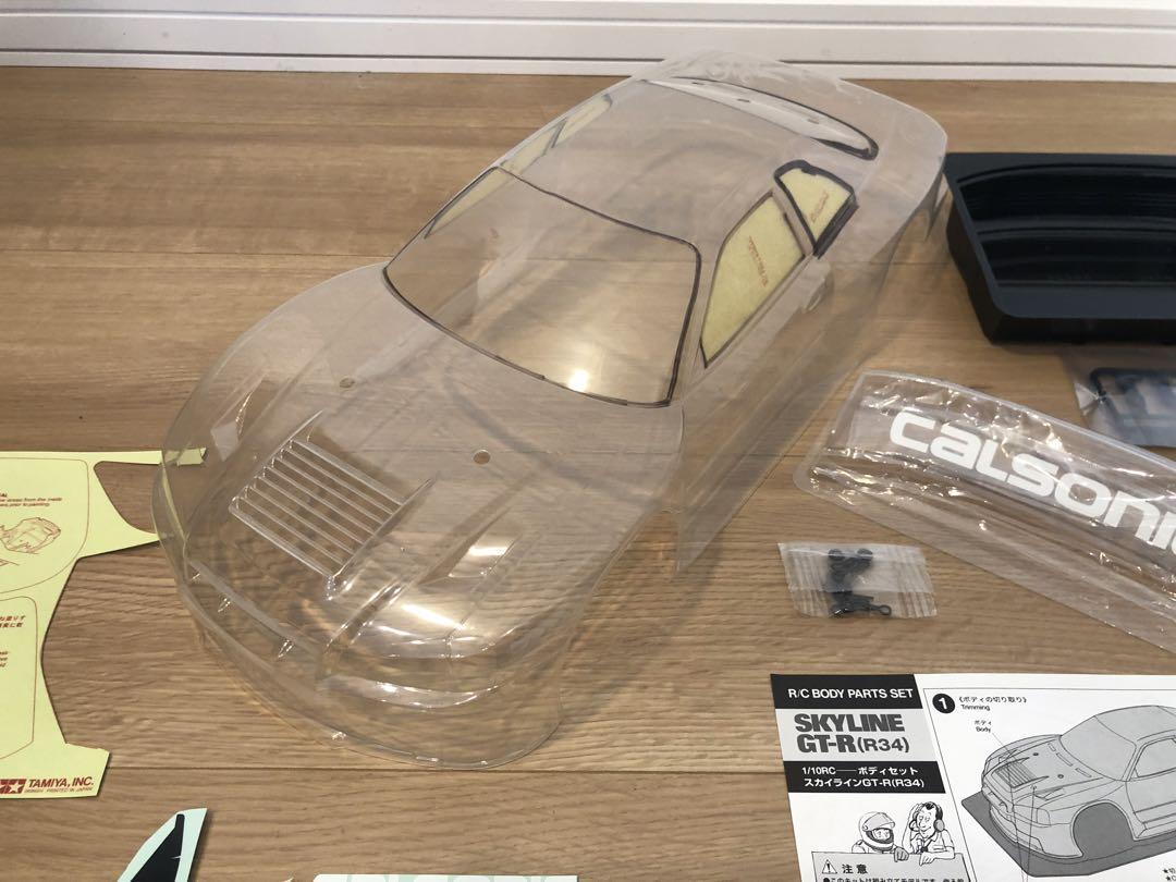 ラジコンボディ カルソニック スカイラインGT-R2001 R34(廃盤手付品)