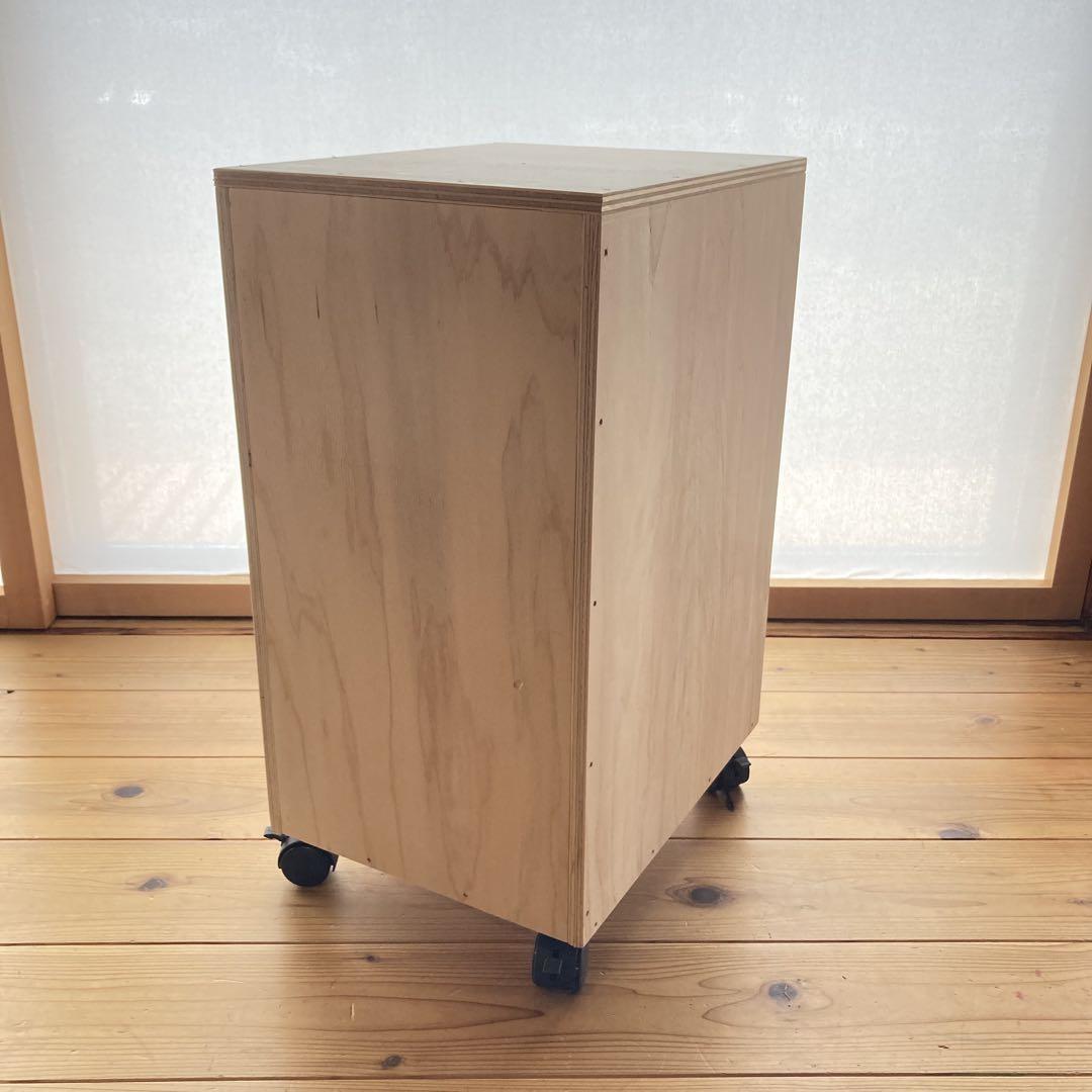 【無印良品トタンボックス使用】木製収納ラック5段キャスター付 Furniture 無印良品トタンボックス使用】木製収納ラック5段キャスター付