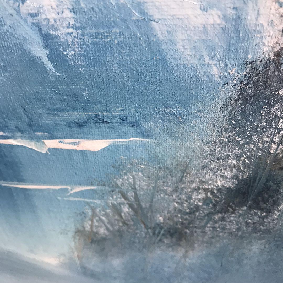 油絵　冬の風景