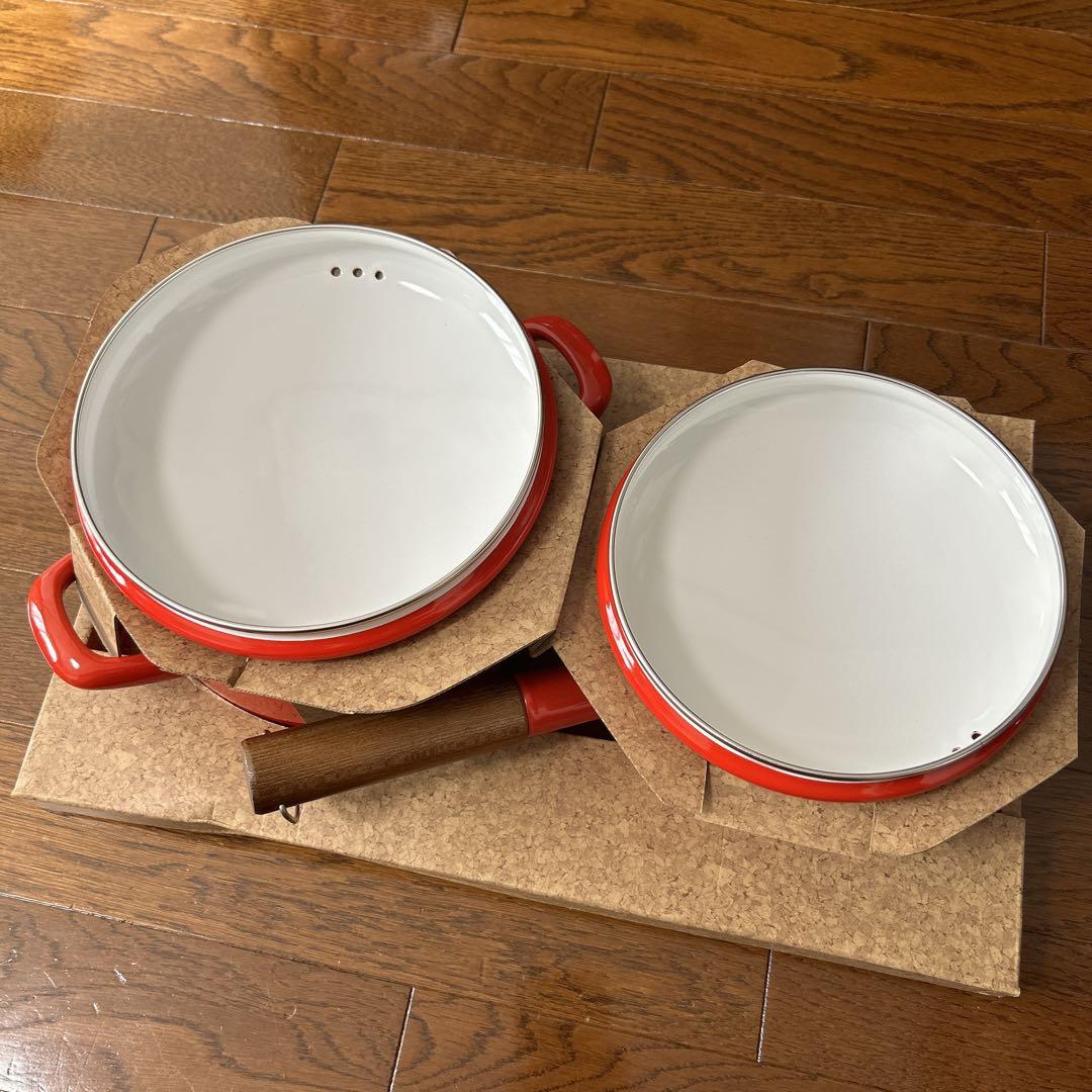 Ampleur ベーシック ホーロー　18cm 20cm 両手鍋　片手鍋
