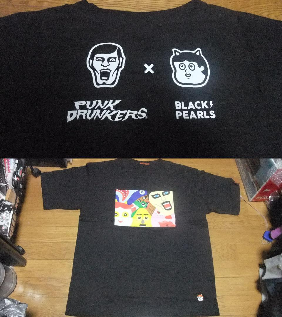 未使用 punkdrunkers ブラックパールズ 原宿限定 Tシャツ XL