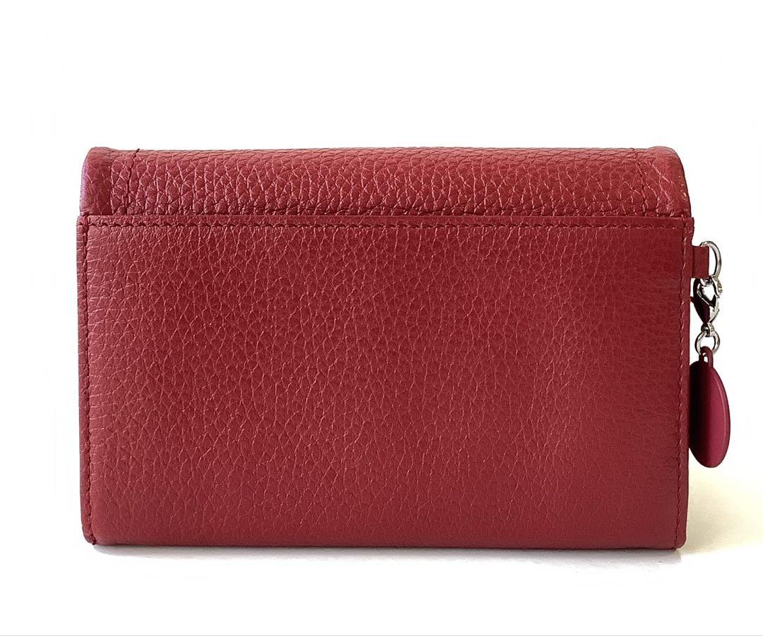 新品☆ジルスチュアート☆ルナティ かぶせ折り財布☆レッド赤