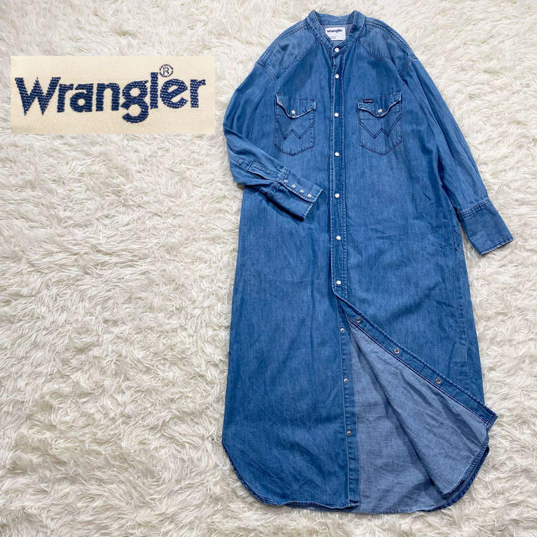 69 SHIPS別注 wrangler デニム ロング ワンピース ノーカラー