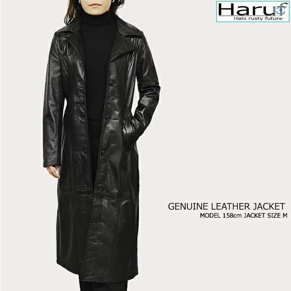 新品Haruf ラムレザー ロングチェスターコート ジャケット