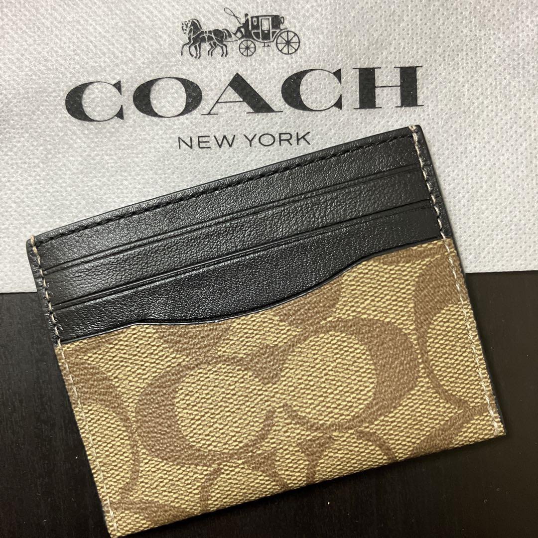 新品　COACH コーチ カードケース　シグネチャー