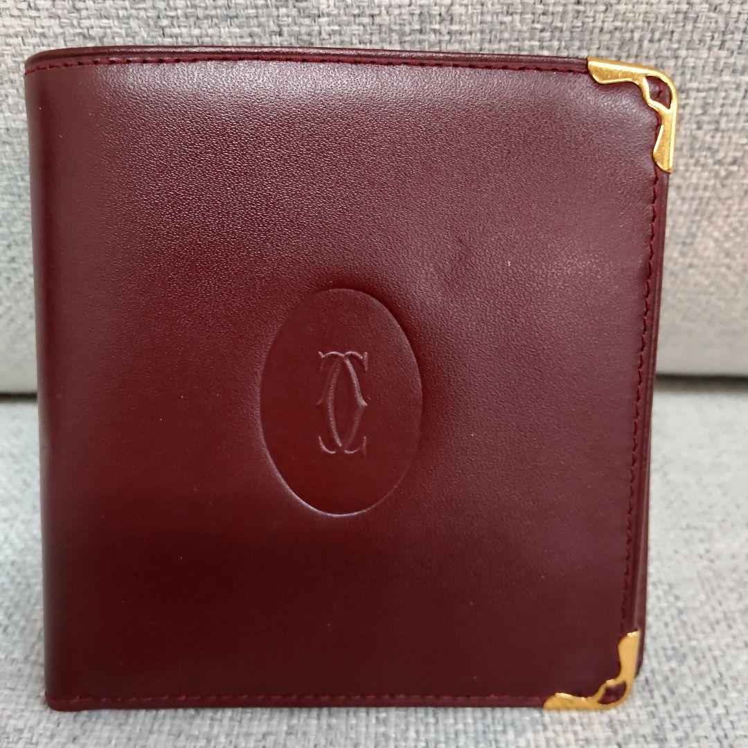 【美品】Cartier バーガンディ 二つ折り長財布 ボルドー マストライン 楽天市場】カルティエ 財布 マストライン 二つ折り財布 L字型