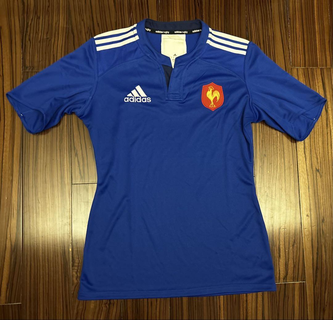 フランス代表ラガーシャツ　adidas 新品未使用 Adidas ラグビー フランス代表 選手着用モデル ジャージ 海外L