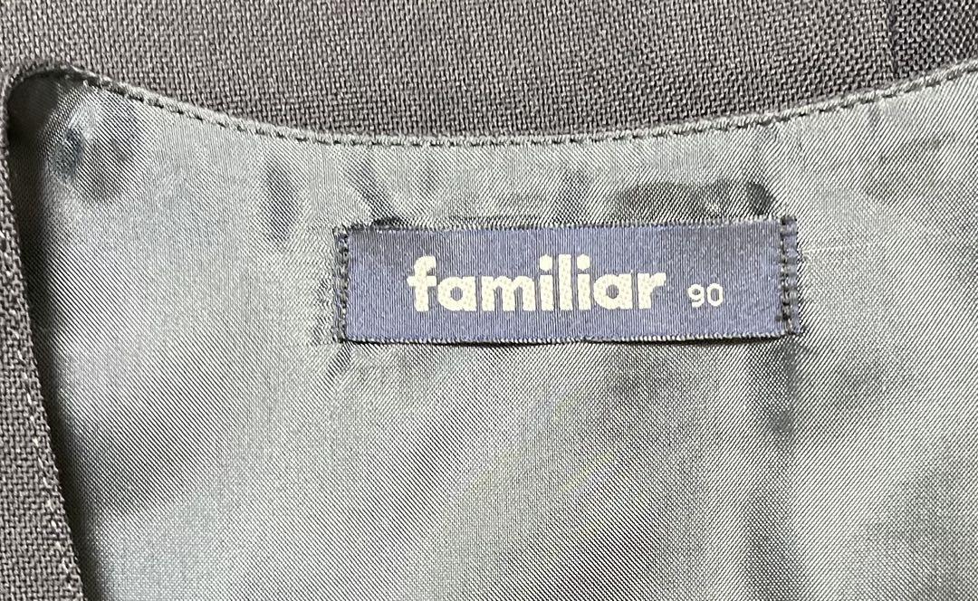 familiar の濃紺ワンピースと半袖襟付きシャツ　お受験