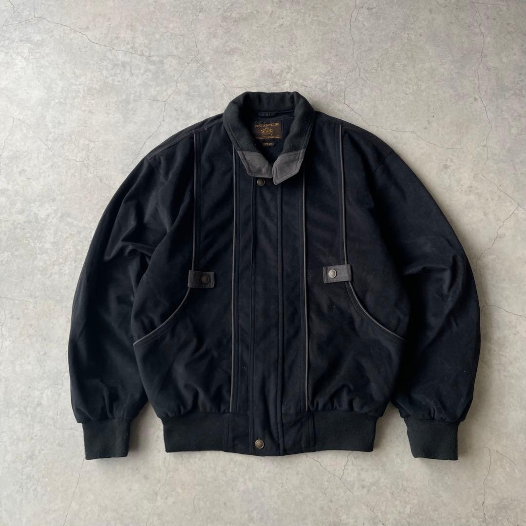 ボンバージャケット ブルゾン スエード 黒
